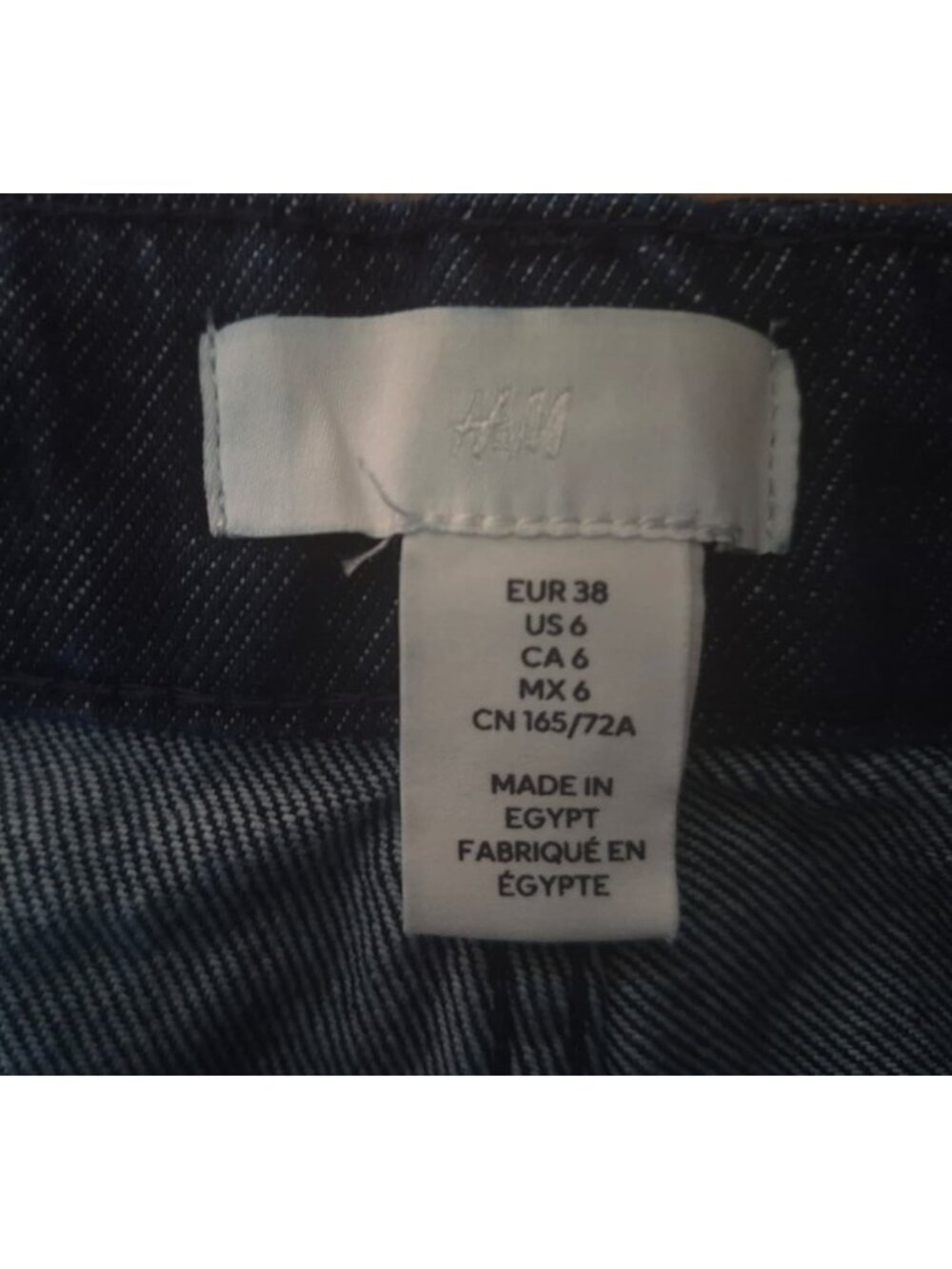 H&M Womens Wide Leg Blue Denim Pants High Rise Size 6 US. - Picture 4 of 9
